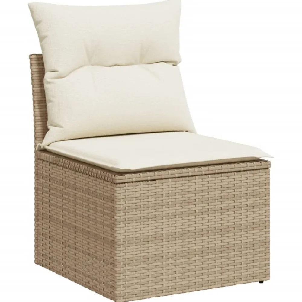 Maison Exclusive - Salon de jardin avec coussins 13 pcs beige résine tressée Clearance