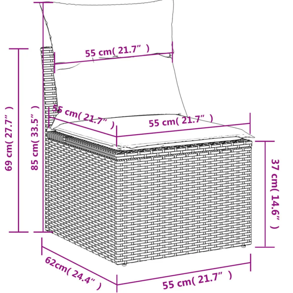 Maison Exclusive - Salon de jardin avec coussins 13 pcs beige résine tressée Clearance
