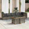 Maison Exclusive Salons De Jardin | - Salon de jardin 8 pcs avec coussins aluminium anthracite