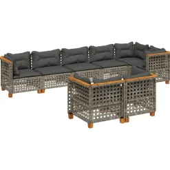 Maison Exclusive Salons De Jardin | - Salon de jardin 8 pcs avec coussins aluminium anthracite