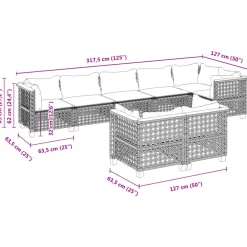 Maison Exclusive Salons De Jardin | - Salon de jardin 8 pcs avec coussins aluminium anthracite