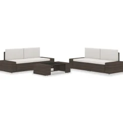 Maison Exclusive Salons De Jardin | - Salon de jardin palette 4 pcs bois gris