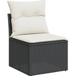Maison Exclusive Salons De Jardin | - Salon de jardin avec coussins 7 pcs gris résine tressée