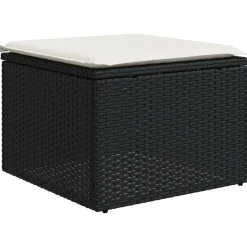 Maison Exclusive Salons De Jardin | - Salon de jardin avec coussins 7 pcs gris résine tressée