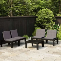 Maison Exclusive Salons De Jardin | - Salon de jardin avec coussins 7 pcs beige résine tressée