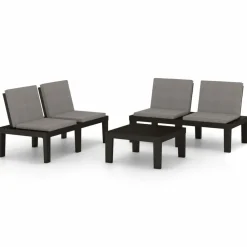 Maison Exclusive Salons De Jardin | - Salon de jardin avec coussins 7 pcs beige résine tressée