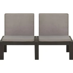 Maison Exclusive Salons De Jardin | - Salon de jardin avec coussins 7 pcs beige résine tressée