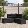 Maison Exclusive Salons De Jardin | - Salon de jardin 5 pcs avec coussins vert bambou