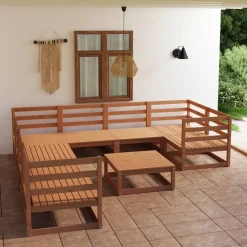 Maison Exclusive Salons De Jardin | - Salon de jardin 3 pcs bois de sapin massif