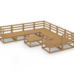 Maison Exclusive Salons De Jardin | - Salon de jardin 3 pcs bois de sapin massif