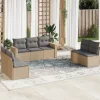Maison Exclusive Salons De Jardin | - Salon de jardin 3 pcs avec coussins bois massif d'acacia