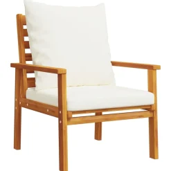 Maison Exclusive Salons De Jardin | - Salon de jardin 3 pcs avec coussins bois massif d'acacia