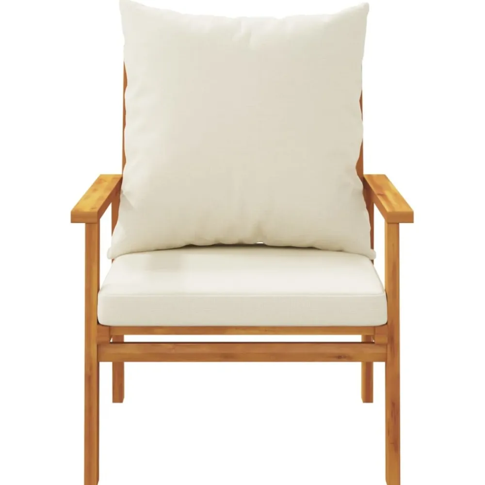 Maison Exclusive Salons De Jardin | - Salon de jardin 3 pcs avec coussins bois massif d'acacia