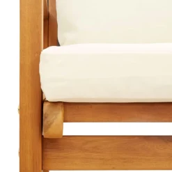 Maison Exclusive Salons De Jardin | - Salon de jardin 3 pcs avec coussins bois massif d'acacia