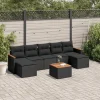 Maison Exclusive Salons De Jardin | - Salon de jardin 8 pcs résine tressée noir