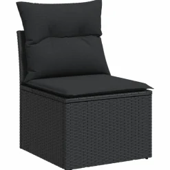 Maison Exclusive Salons De Jardin | - Salon de jardin 8 pcs résine tressée noir