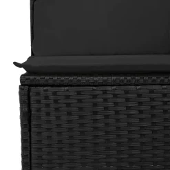 Maison Exclusive Salons De Jardin | - Salon de jardin 8 pcs résine tressée noir