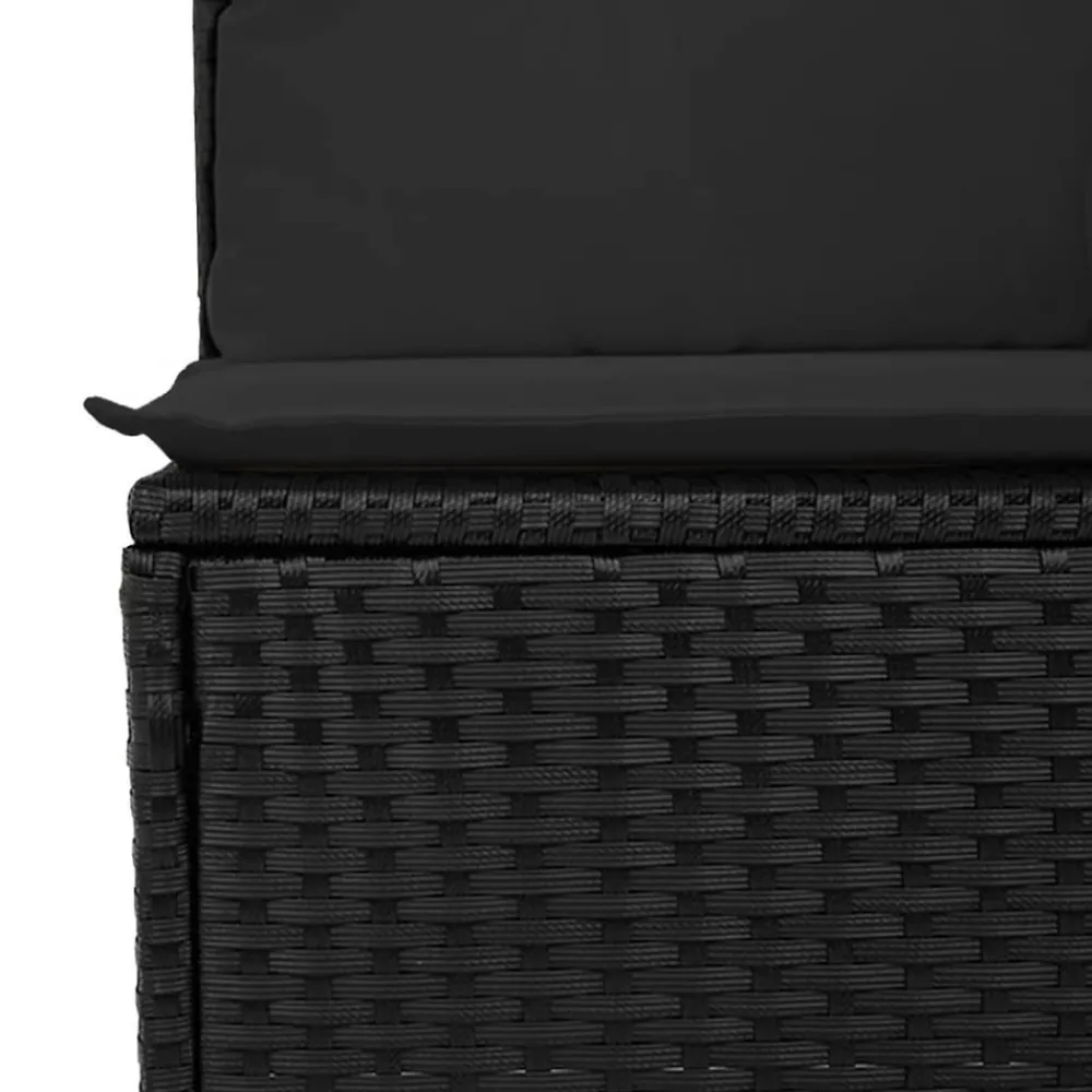 Maison Exclusive Salons De Jardin | - Salon de jardin 8 pcs résine tressée noir