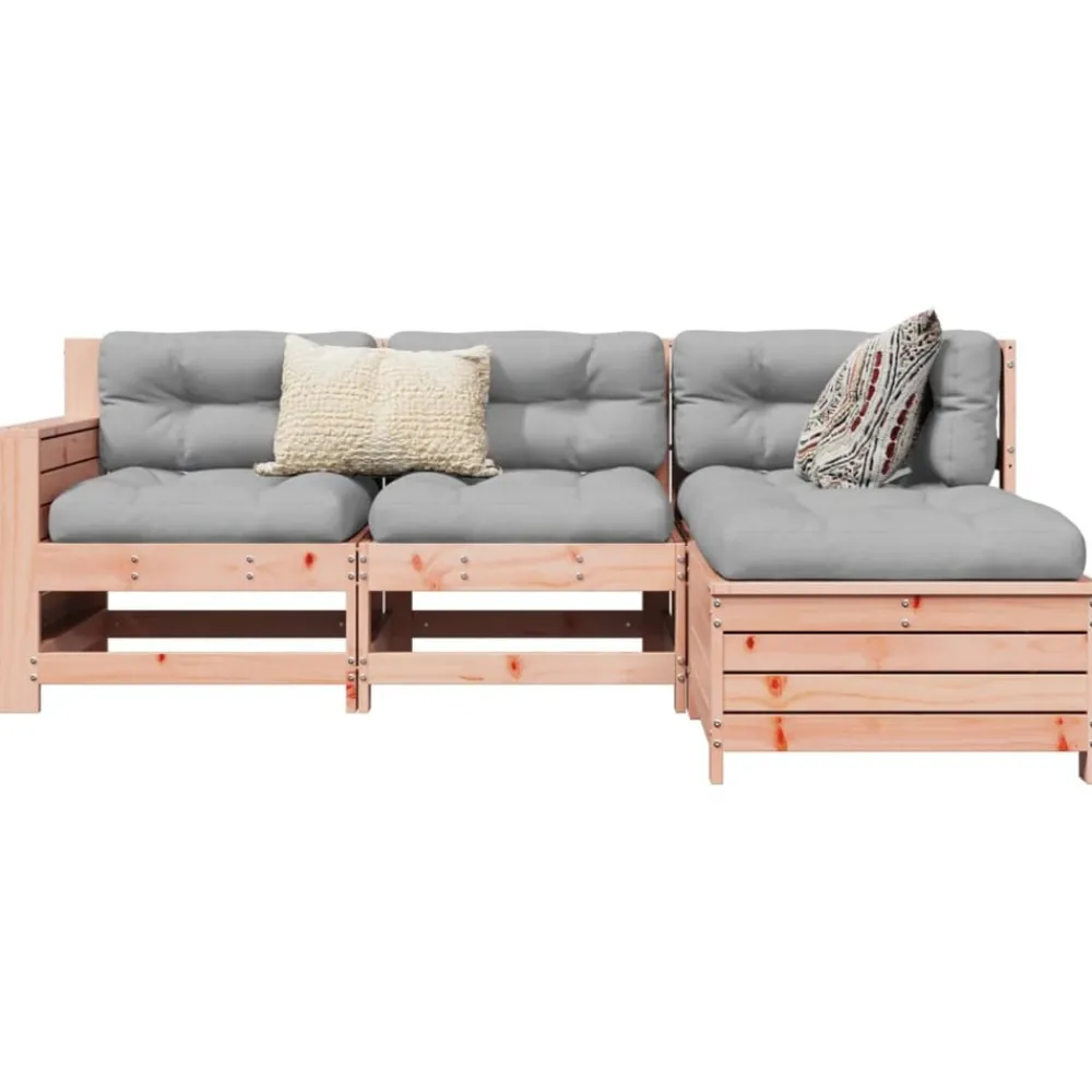 Maison Exclusive Salons De Jardin | - Salon de jardin 11 pcs avec coussins taupe bambou