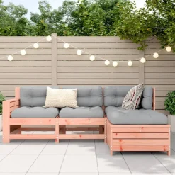 Maison Exclusive Salons De Jardin | - Salon de jardin 11 pcs avec coussins taupe bambou