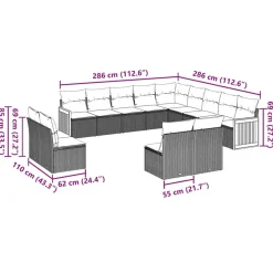 Maison Exclusive Salons De Jardin | - Salon de jardin 2 pcs anthracite acier