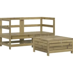 Maison Exclusive Salons De Jardin | - Salon de jardin 7 pcs avec coussins bois massif