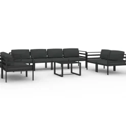 Maison Exclusive Salons De Jardin | - Salon de jardin 3 pcs avec coussins vert bambou