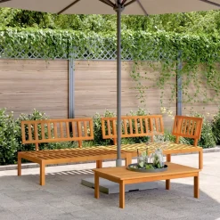 Maison Exclusive Salons De Jardin | - Salon palette de jardin 3 pcs bois d'acacia massif