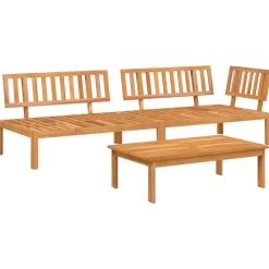 Maison Exclusive Salons De Jardin | - Salon palette de jardin 3 pcs bois d'acacia massif