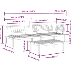 Maison Exclusive Salons De Jardin | - Salon palette de jardin 3 pcs bois d'acacia massif