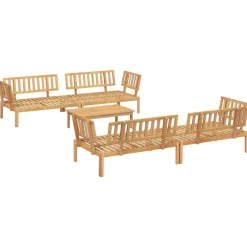 Maison Exclusive - Salon palette de jardin 5 pcs bois d'acacia massif New