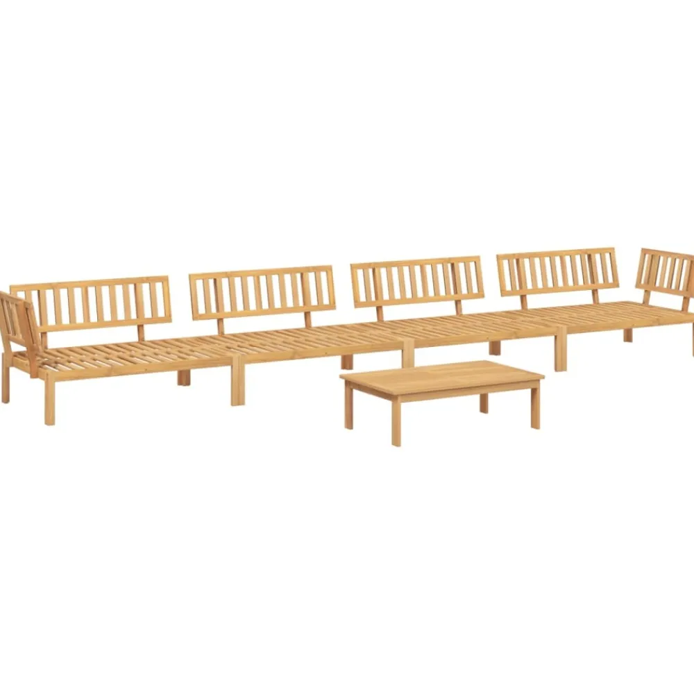 Maison Exclusive Salons De Jardin | - Salon palette de jardin 5 pcs bois d'acacia massif