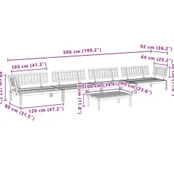 Maison Exclusive Salons De Jardin | - Salon palette de jardin 5 pcs bois d'acacia massif