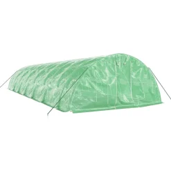 Maison Exclusive - Serre avec cadre en acier vert 70 m² 14x5x2,3 m Clearance