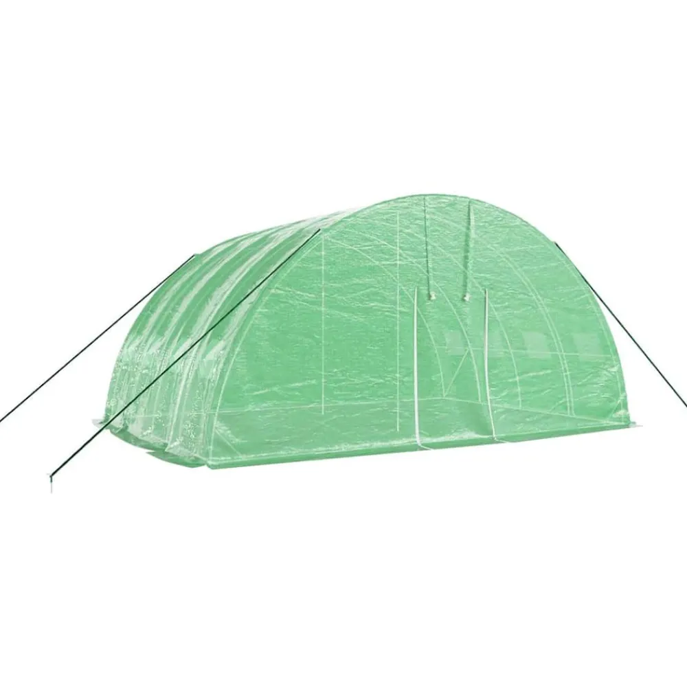 Maison Exclusive - Serre avec cadre en acier vert 24 m² 6x4x2,85 m Clearance