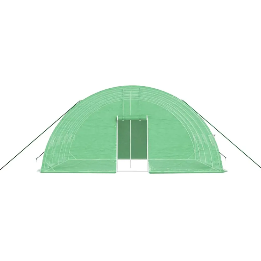 Maison Exclusive - Serre avec cadre en acier vert 24 m² 6x4x2,85 m Clearance