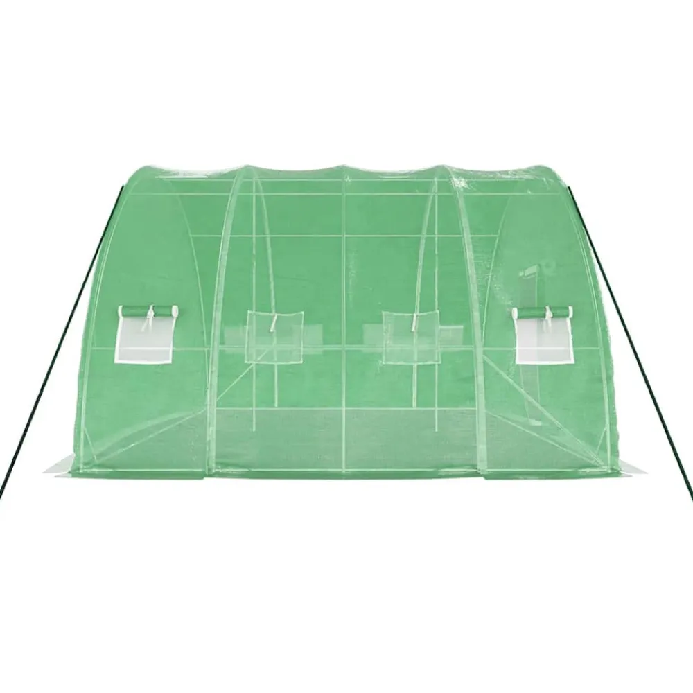 Maison Exclusive - Serre avec cadre en acier vert 24 m² 6x4x2,85 m Clearance