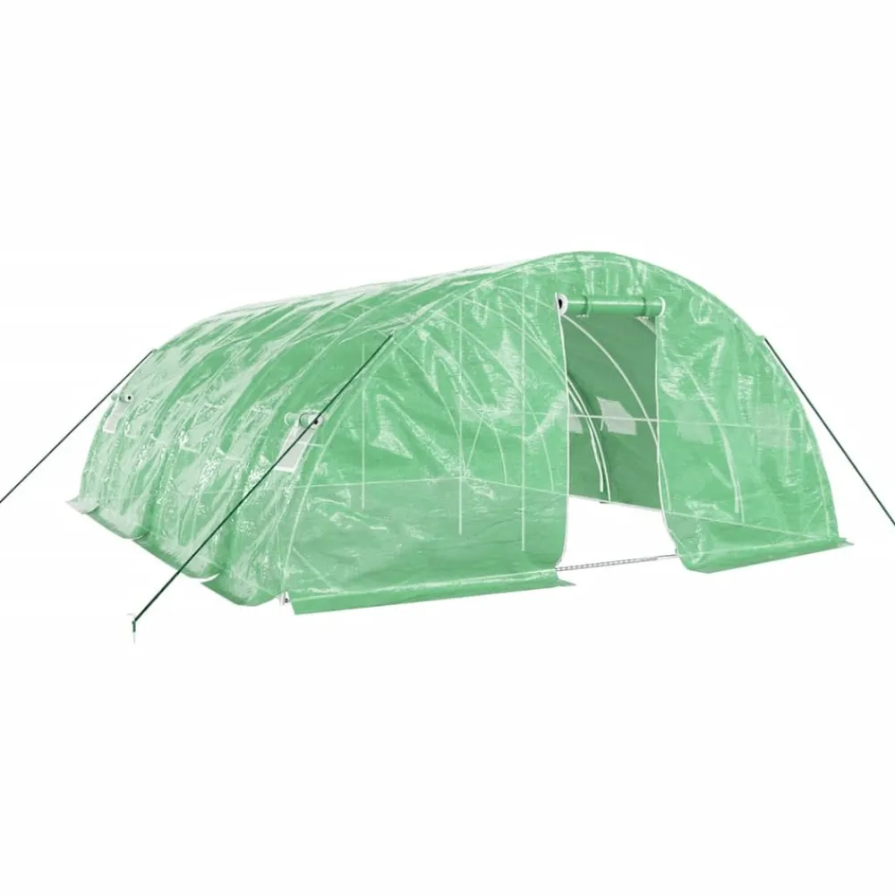 Maison Exclusive Abris De Jardin, Serres Et Rangements | - Serre avec cadre en acier vert 4 m² 2x2x2 m