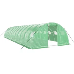 Maison Exclusive Abris De Jardin, Serres Et Rangements | - Serre avec cadre en acier blanc 48 m² 12x4x2 m
