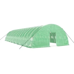Maison Exclusive Abris De Jardin, Serres Et Rangements | - Serre avec cadre en acier vert 56 m² 14x4x2 m