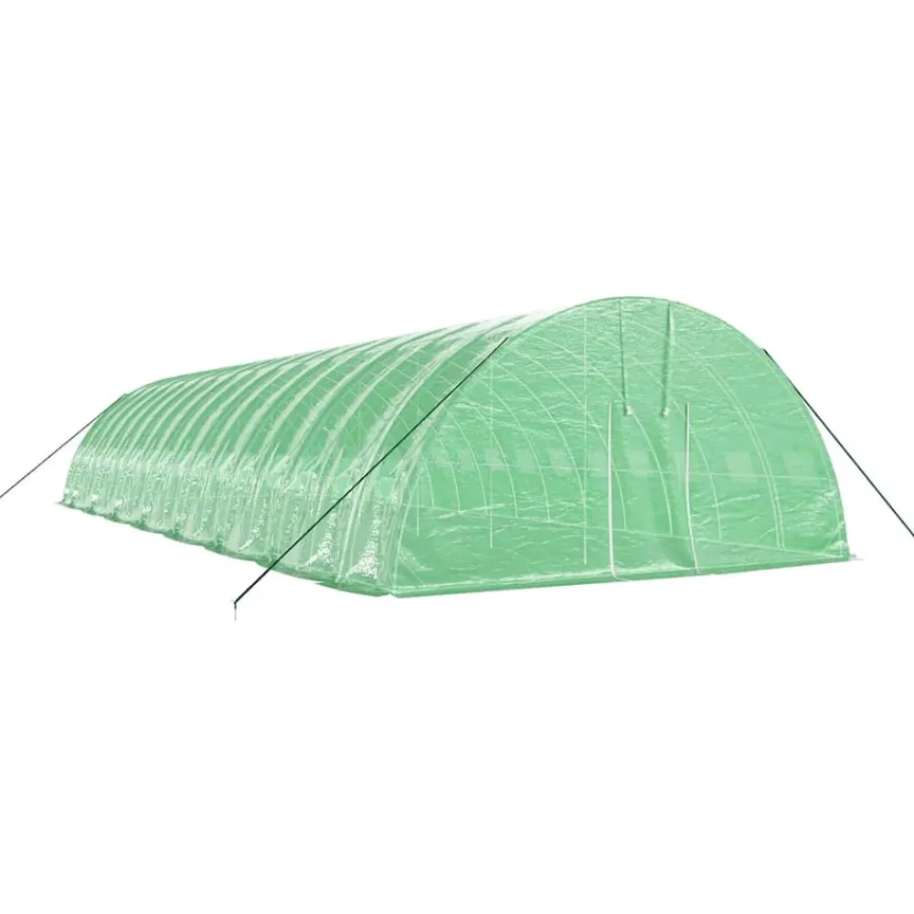 Maison Exclusive Abris De Jardin, Serres Et Rangements | - Serre avec cadre en acier vert 56 m² 14x4x2 m