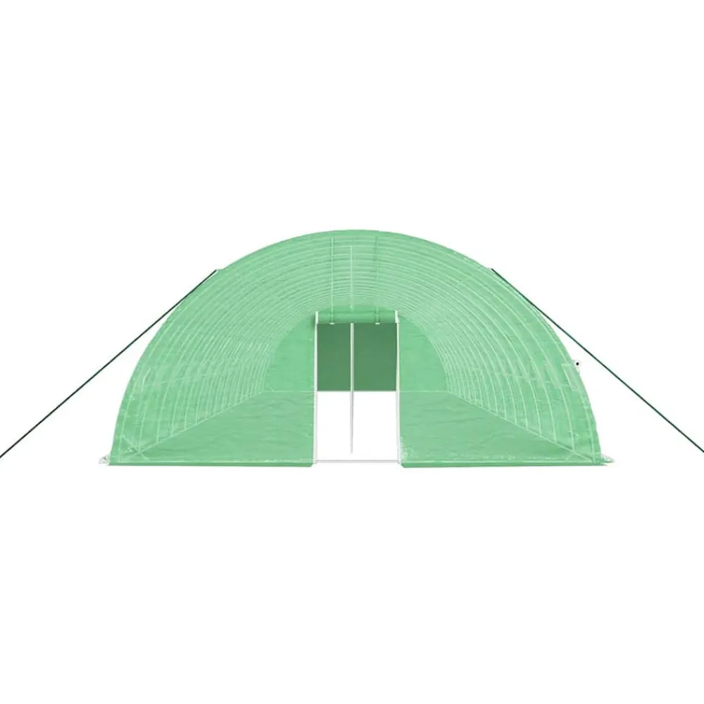 Maison Exclusive Abris De Jardin, Serres Et Rangements | - Serre avec cadre en acier vert 56 m² 14x4x2 m