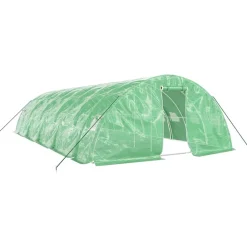 Maison Exclusive Abris De Jardin, Serres Et Rangements | - Serre avec cadre en acier vert 16 m² 4x4x2 m