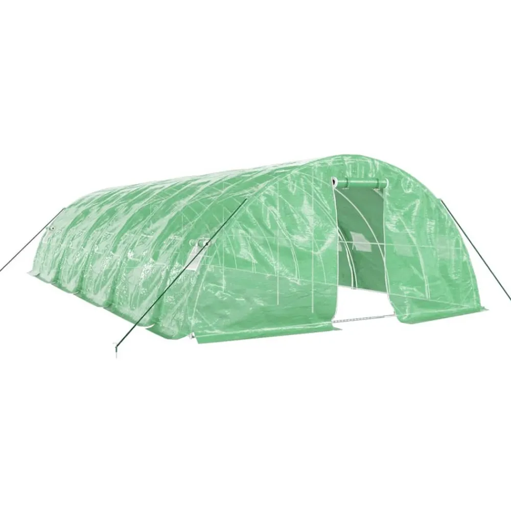 Maison Exclusive Abris De Jardin, Serres Et Rangements | - Serre avec cadre en acier vert 16 m² 4x4x2 m