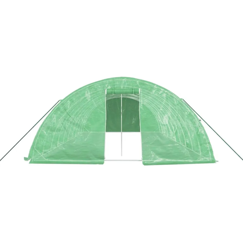 Maison Exclusive Abris De Jardin, Serres Et Rangements | - Serre avec cadre en acier vert 16 m² 4x4x2 m