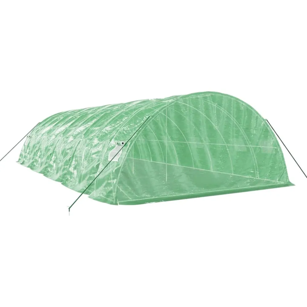 Maison Exclusive Abris De Jardin, Serres Et Rangements | - Serre avec cadre en acier vert 16 m² 4x4x2 m