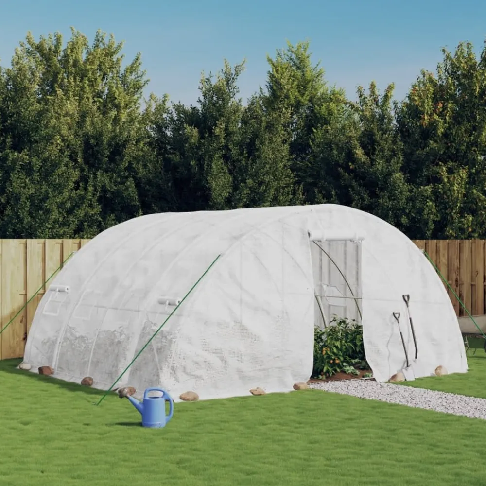 Maison Exclusive Abris De Jardin, Serres Et Rangements | - Serre avec cadre en acier vert 84 m² 14x6x2,85 m