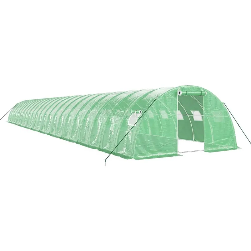 Maison Exclusive Abris De Jardin, Serres Et Rangements | - Serre avec cadre en acier blanc 32 m² 8x4x2 m