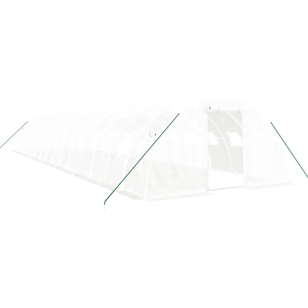 Maison Exclusive Abris De Jardin, Serres Et Rangements | - Serre avec cadre en acier blanc 40 m² 10x4x2 m