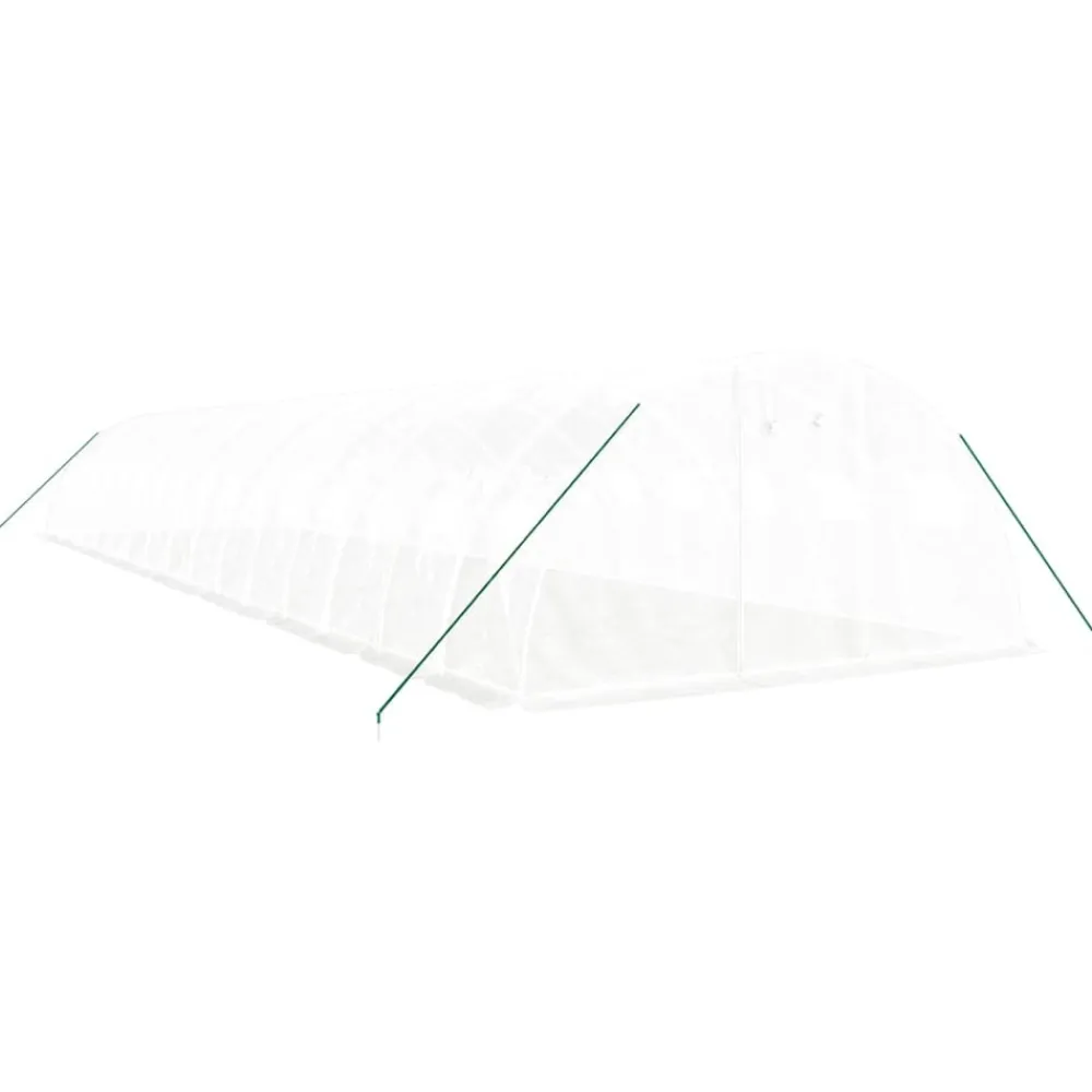 Maison Exclusive Abris De Jardin, Serres Et Rangements | - Serre avec cadre en acier blanc 40 m² 10x4x2 m